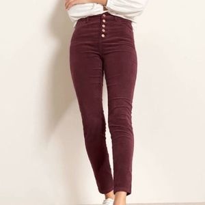 Universal Thread High Rise Maroon Corduroy Jeans